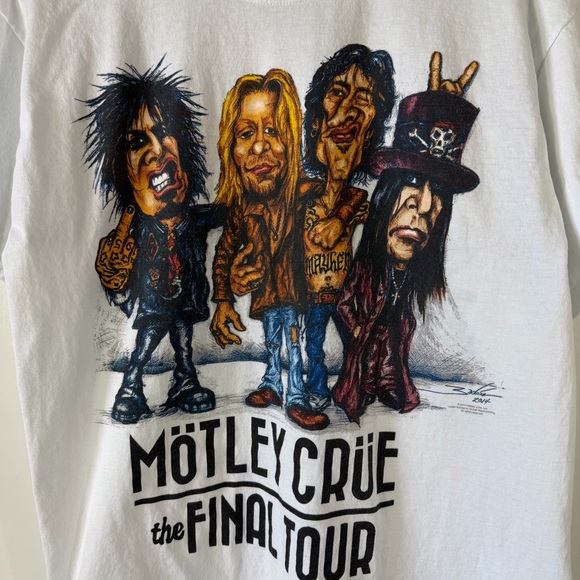 Motley Crue The Final Tour Caricature T Shirt Size Large - Picture 3 of 6